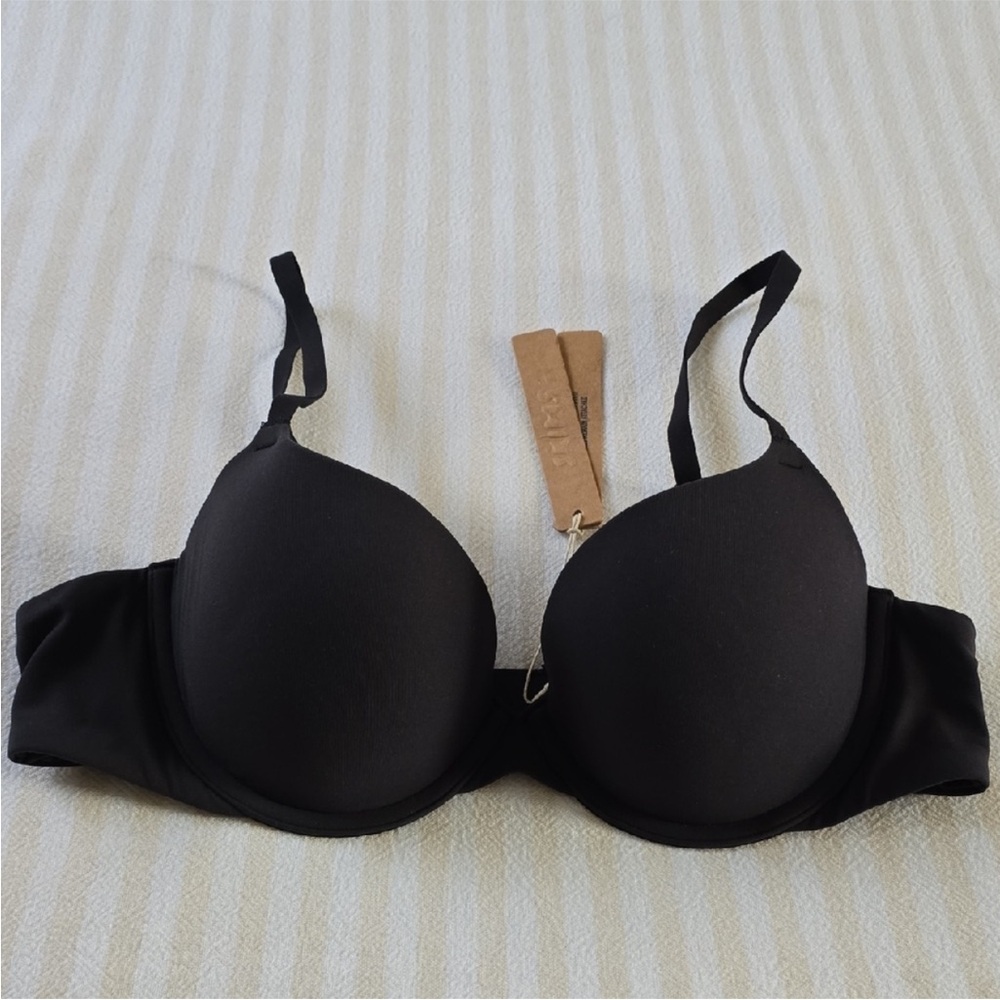 SKIMS Fits Everybody Push Up Demi Bra Size:36A Onyx